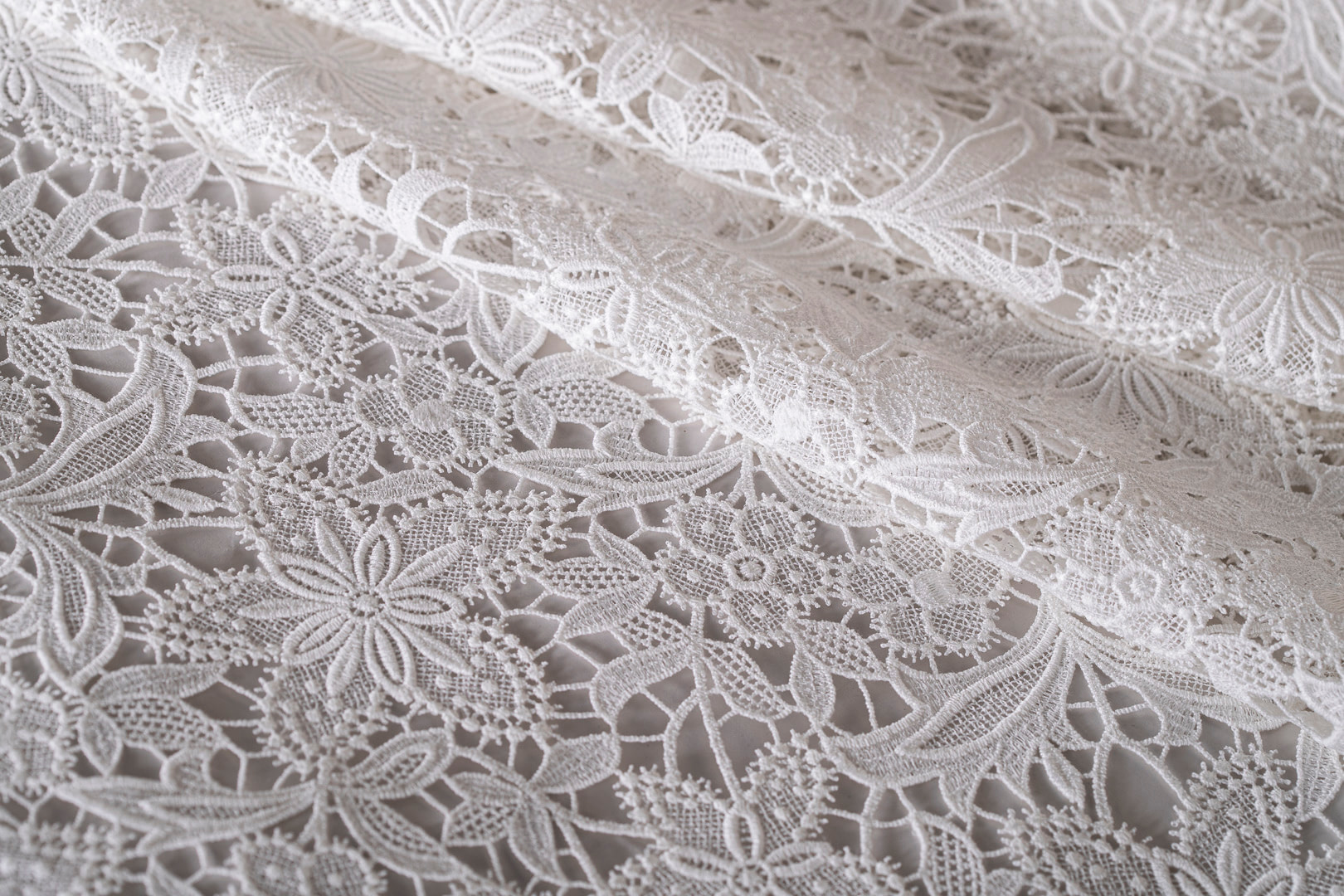 White Cotton, Polyester fabric for dressmaking
