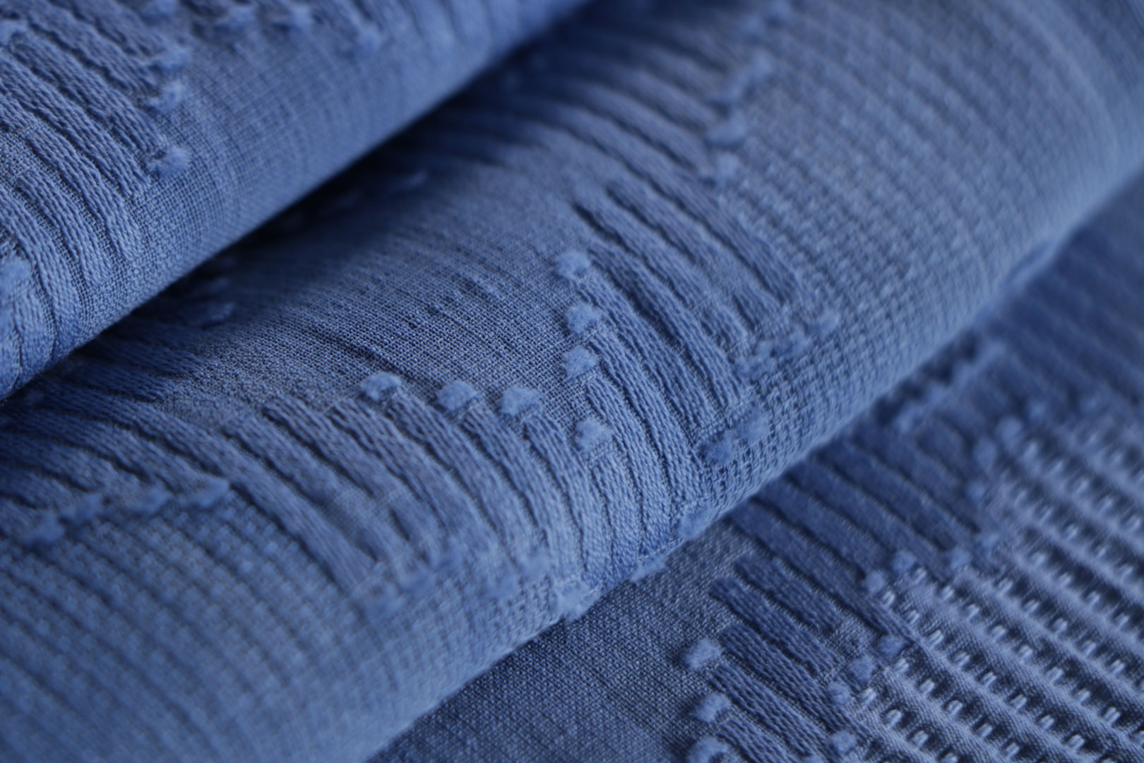 Blue Cotton Linen Fabric For Dressmaking