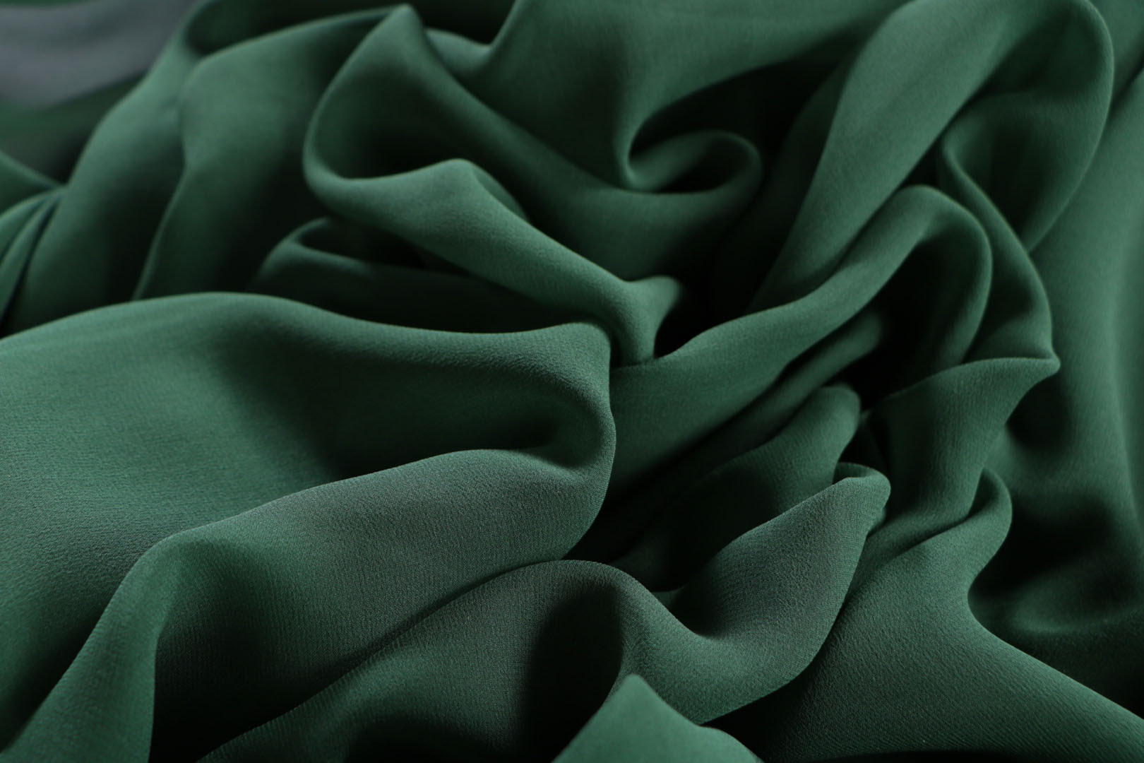 Forest Green Silk Double Georgette Fabric
