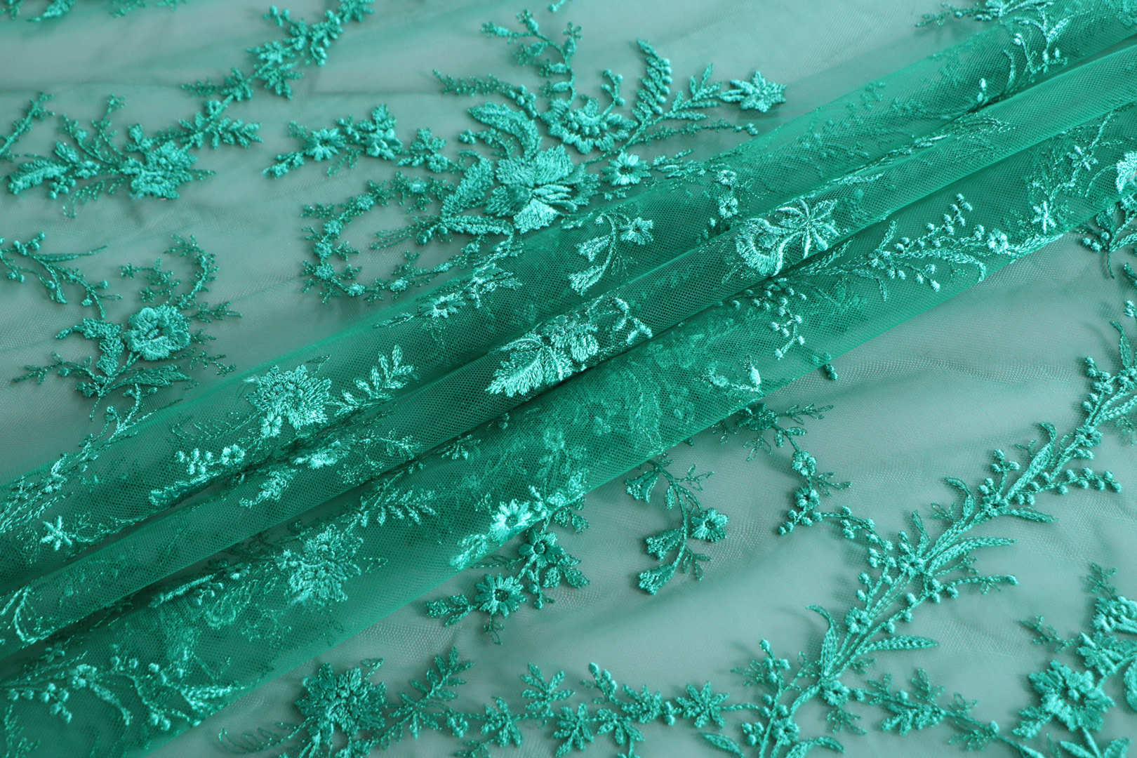 Flowers LacesEmbroidery Apparel Fabric TC001090