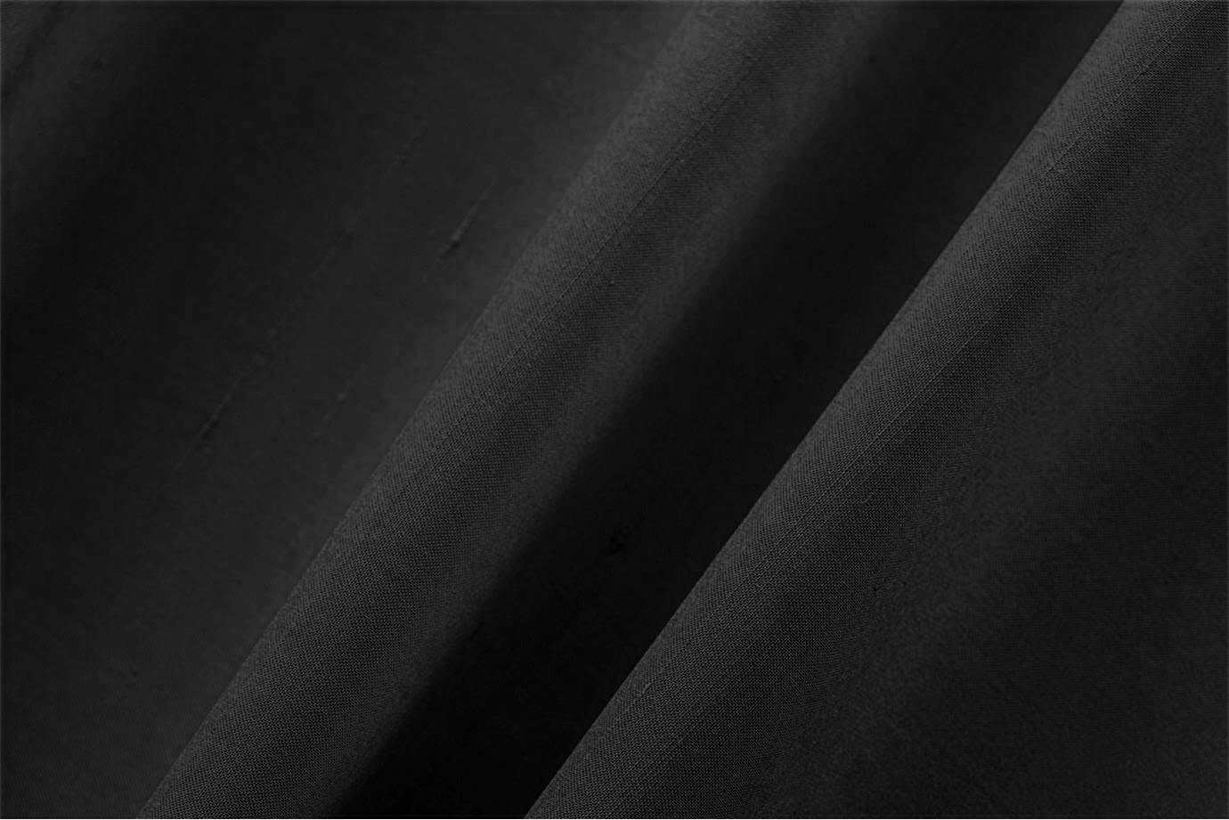 Abyss Blue Cotton, Silk Double Shantung Apparel Fabric