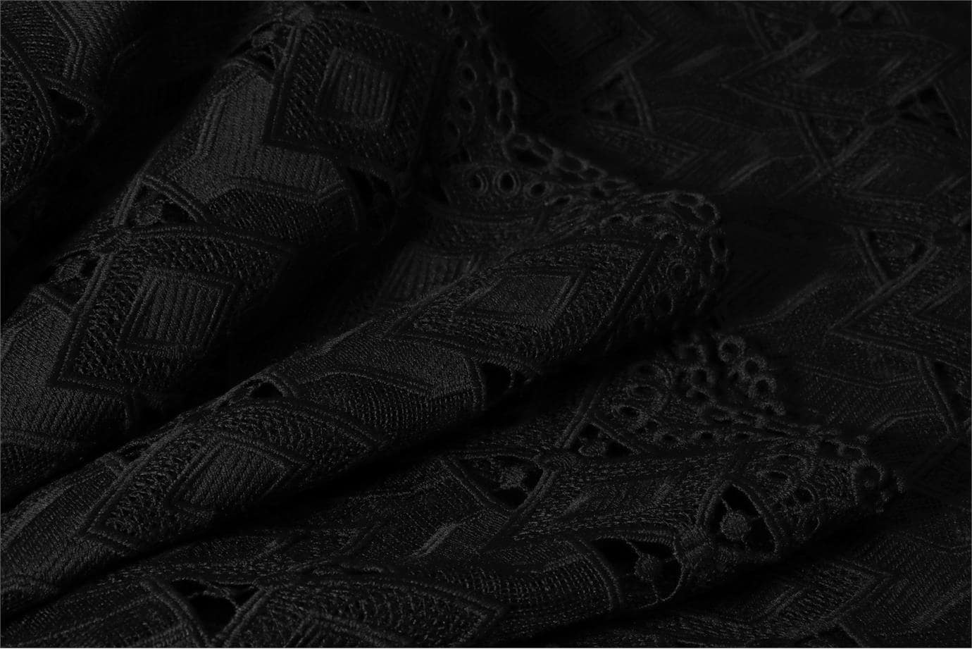 Black Polyester fabric for dressmaking