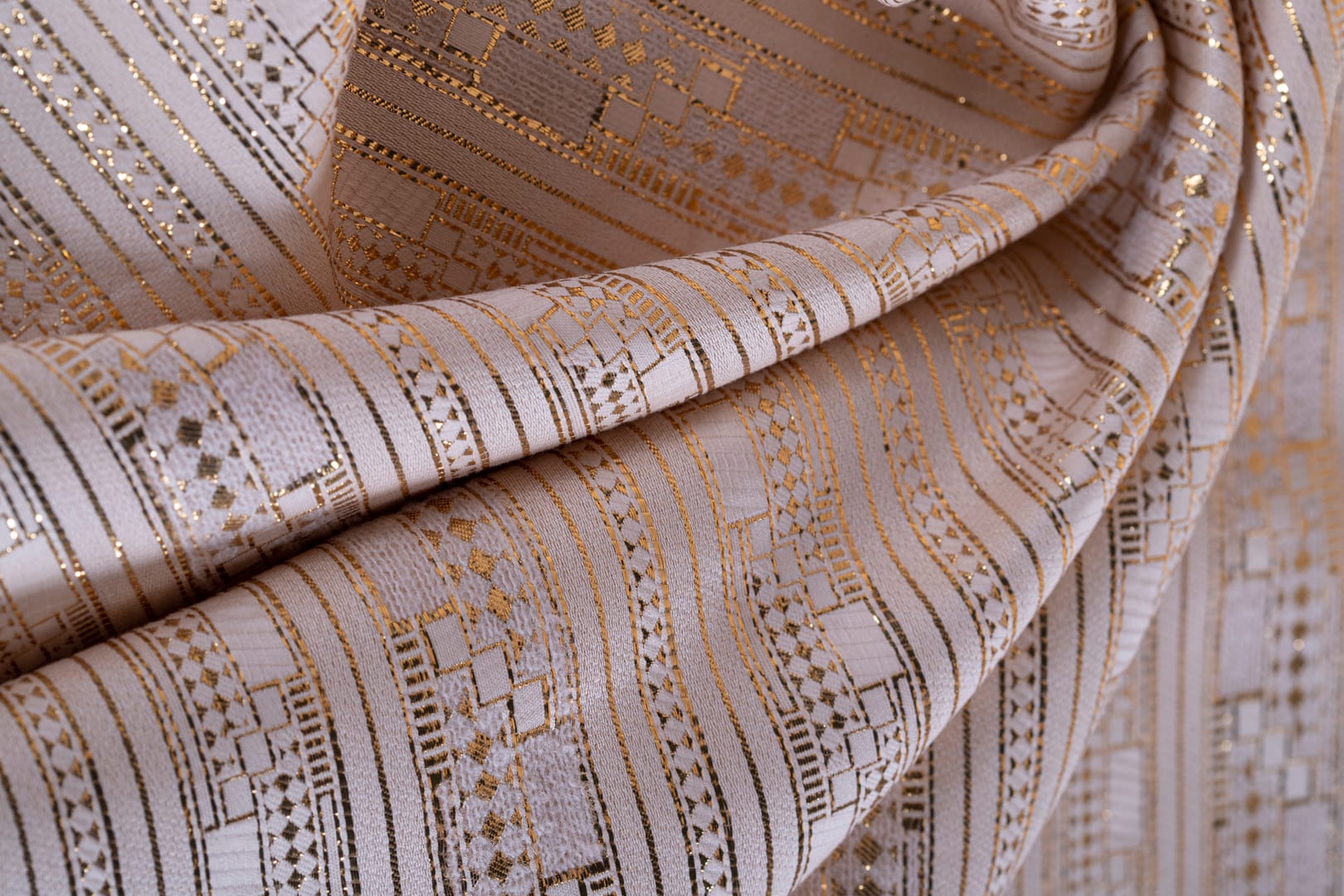 Pink Cotton, Polyester, Silk, Wool fabric for dressmaking