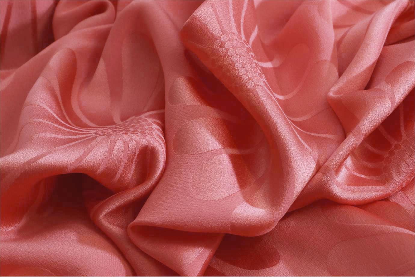 Pink Silk Floral Fabric for Dressmaking